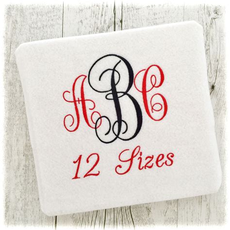 Interlocking Vine Embroidery Fonts Monogram Fancy Bx Designs Vine