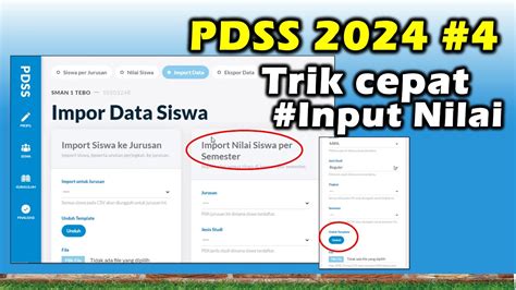 Pengisian Pdss Cara Cepat Input Nilai Dengan Benar Youtube