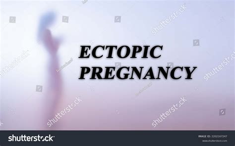 Blurred Silhouette Naked Woman Text Ectopic Stock Photo 2202167247