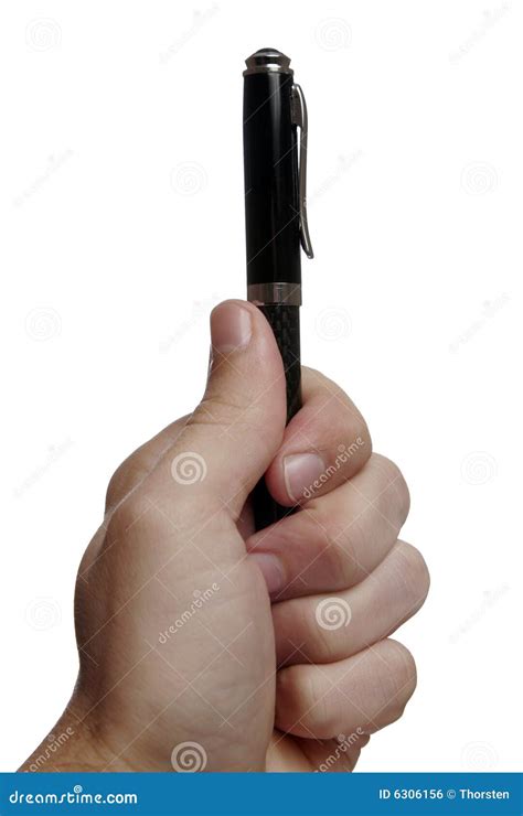 Hand Holding Black Pen Royalty Free Stock Image Image