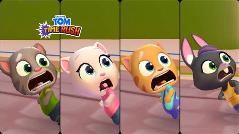 Talking Tom Time Rush Talking Tom Vs Talking Angela Vs Talking Ginger