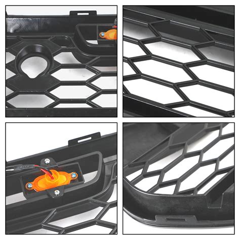 Matt Black Front Bumper Grille Grill Wled Fit Ford Transit Mk8 2015 2 Oonooo