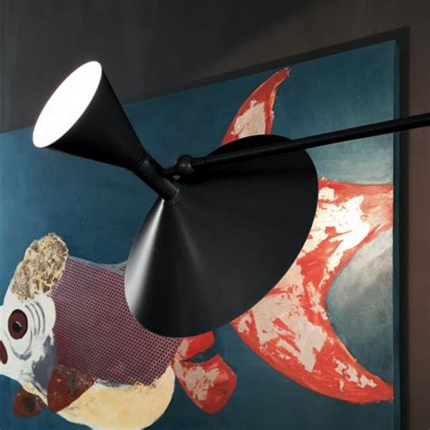 NEMO LAMPE DE MARSEILLE Wall Light With Double Switch Black White LDM