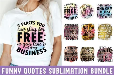 Funny Quotes Sublimation Bundle Graphic By Creative Canvas Creative