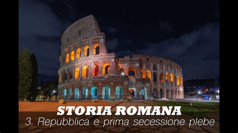 Storia Di Roma La Repubblica E La Secessione Della Plebe Sub Ita