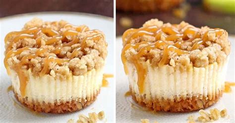 Caramel Apple Crisp Mini Cheesecakes Cakescottage