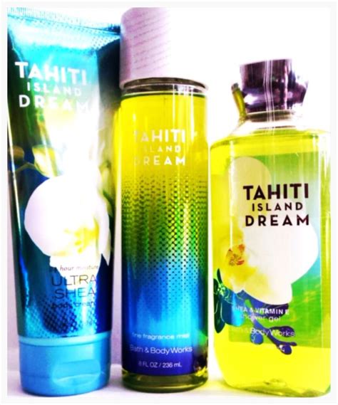 Bath And Body Works Tahiti Island Dream T Set Of 3 Body Cream Mist