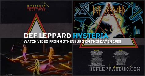 Years Ago Def Leppard S Hysteria Tour In Gothenburg Video