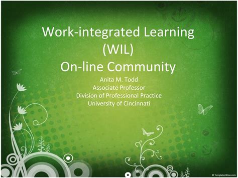 Ppt Work Integrated Learning Wil On Line Community Powerpoint