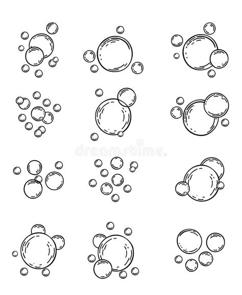 Doodle Sketch Soap Bubbles, Drawing, Engraving, Ink, Line Art, Vector ...