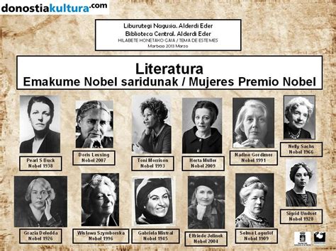 Premios Nobel Literatura Mujeres Nobel Literatura Premio Nobel De