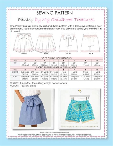 Easy Girls Skirt Pattern Skirt Sewing Pattern High Waist Etsy