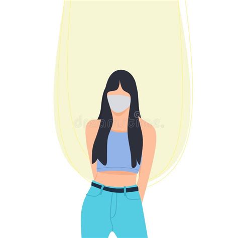 Faceless Portrait Illustration Or Silhouette Of An Abstract Female In