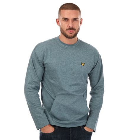 Mens Lyle And Scott Sports Crew Neck Fly Fleece Jumper In Midnight