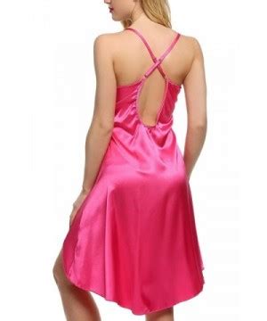 Women V Neck Irregular Nightwear Lace Babydoll Sexy Lingerie Set Rose Red C21809S66DA