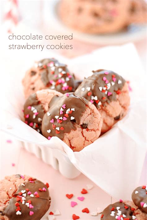 Chocolate Covered Strawberry Cookies Recipe Something Swanky