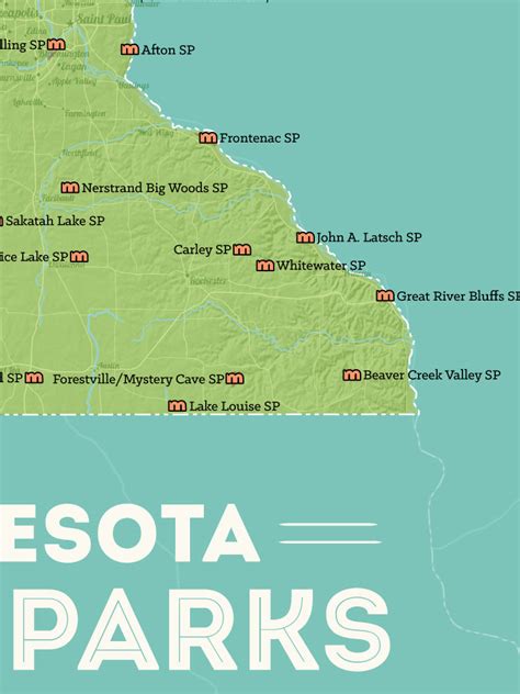 Minnesota State Parks Map 18x24 Poster - Best Maps Ever