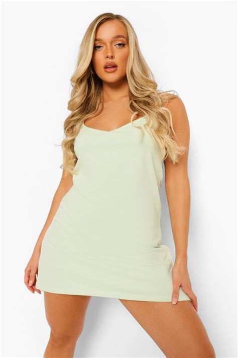 Basic Strappy Low Back Swing Mini Dress Boohoo Uk