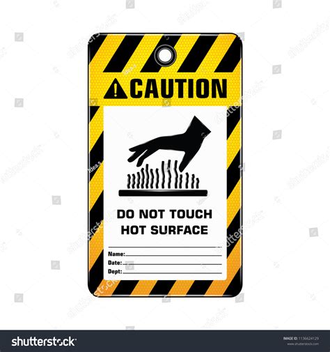 Vectorillustration Graphic Stylecaution Hot Surface Do Stock Vector Royalty Free