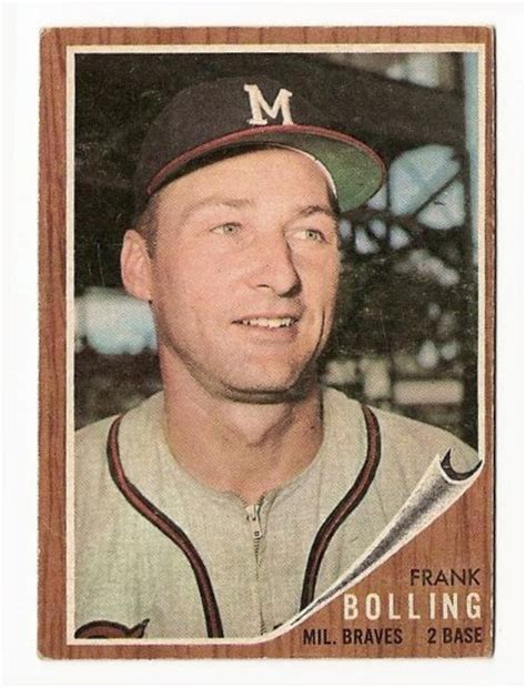 Topps Baseball Card Frank Bolling Ex Milwaukee Braves