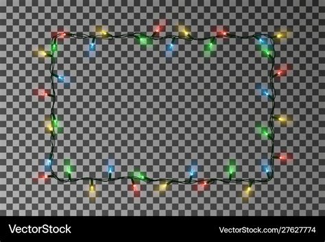 Christmas lights border holiday light Royalty Free Vector