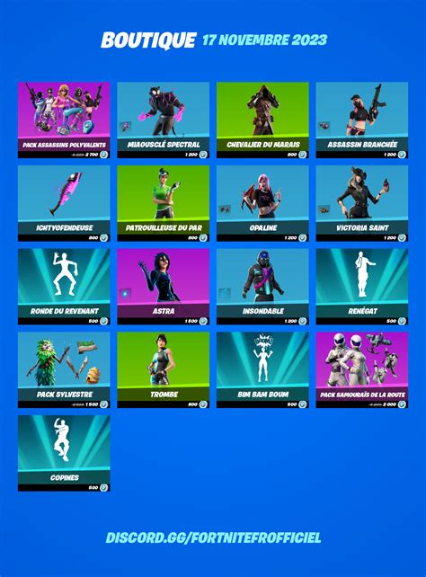 Boutique Fortnite Du Novembre Quels Sont Les Skins En