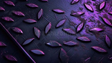 The Fusion Of Black And Purple Metal Textures Forms An Edgy And