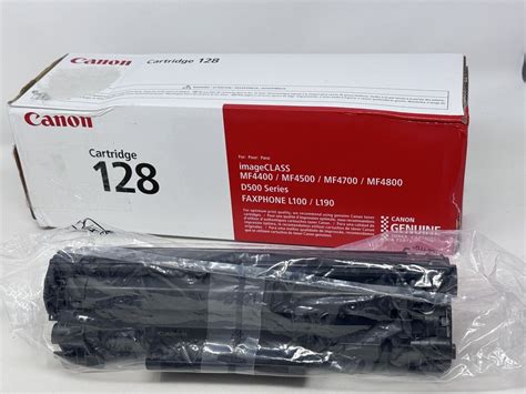 Canon 128 3500b001 Black Toner Cartridge Sealed Cartridge In Torn