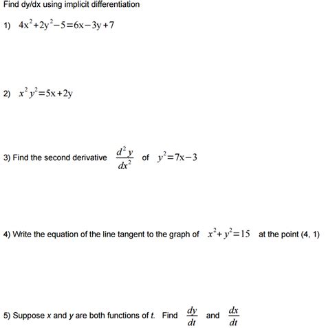 Solved Find Dy Dx Using Implicit Differentiation 4x 2 Chegg