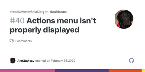 Actions Menu Isn T Properly Displayed Issue 40 Creativetimofficial