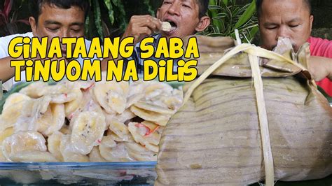 Ginataang Saging Na Saba At Tinuom Na Dilis Youtube