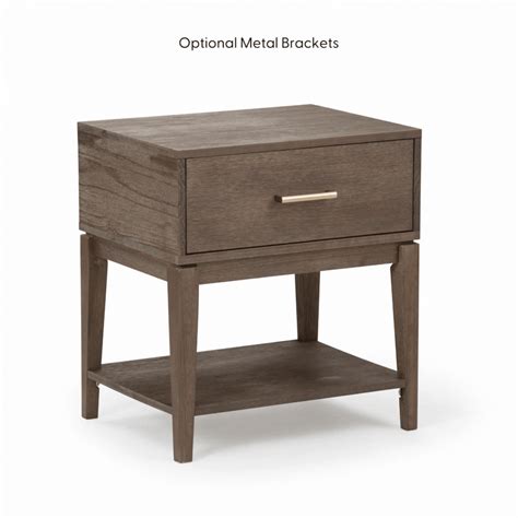 Contemporary Nightstand With Drawer Plankbeam