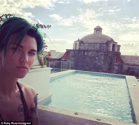 Ruby Rose Reveals Her Cleavage In Low Cut Bikini Top In Instagram Picture Daily Mail Online