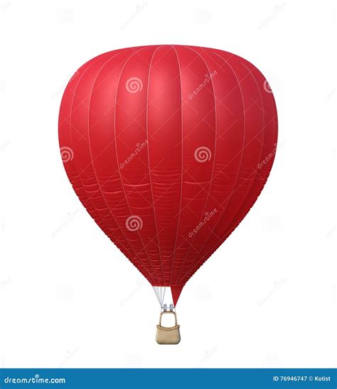 Hot Air Red Balloon Isolated Stock Illustration Illustration Of