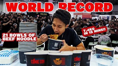 21 Bowls Of Beef Noodles Eaten In 15 Minutes Comic Con Beef Noodle