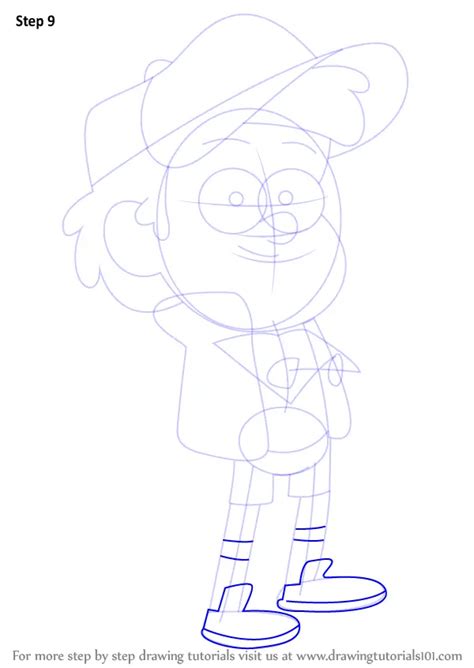 How To Draw Dipper Pines From Gravity Falls Gravity Falls Step By