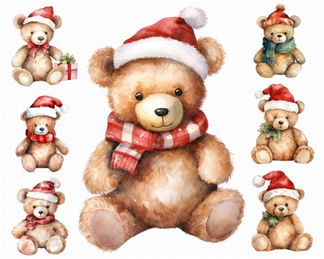 Christmas Teddy Bears Clipart