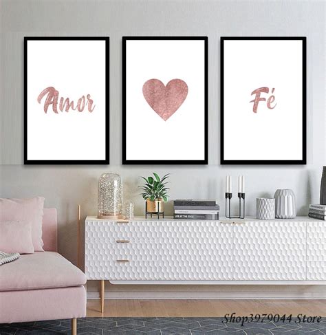 3 Quadros Decorativos Frases Casal Família Amor Fé Elo7