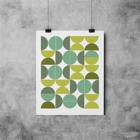 Mid Century Circles Instant Download Mid Century Modern Downloadable