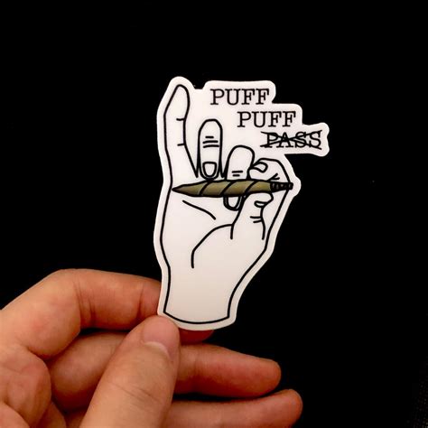 Puff Puff Pass Matte Sticker Etsy