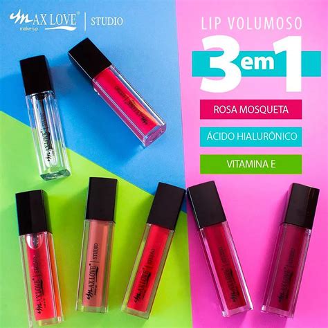 Gloss Lip Volumoso 3 em 1 Vegano Max Love Escorrega o Preço