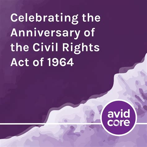 Avid Core Celebrates The Anniversary Of The Civil Rights Act Of 1964