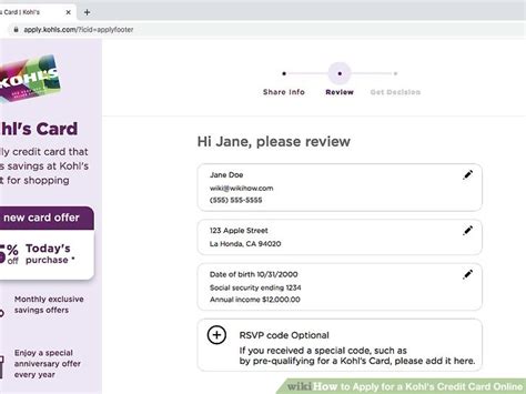 9 Ways To Apply For A Kohls Credit Card Online Wikihow