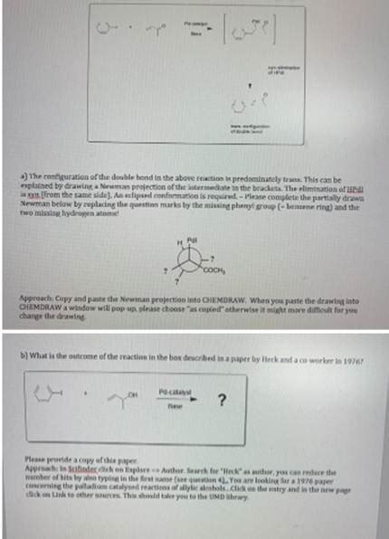 Get Answer Heck Reactions Consider The Following Reaction Heck Transtutors