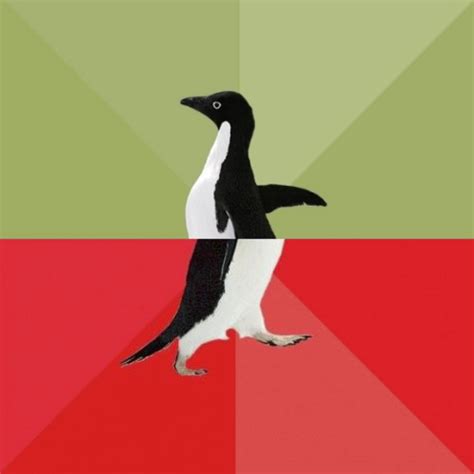 Socially Average Awesome Penguin Blank Template - Imgflip