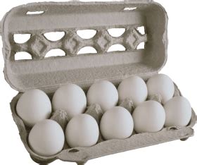 An Egg Carton Filled With White Eggs