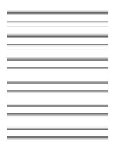 Free Printable Music Manuscript Paper Printable Templates