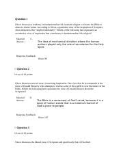 Bibl Quiz Docx Question Olson Discusses A Tendency In