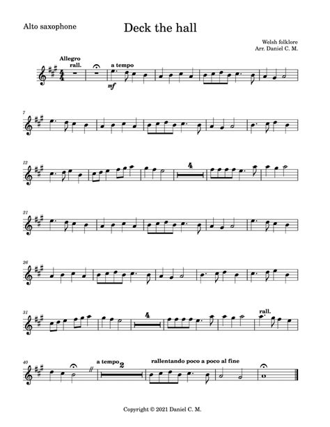 Alto Saxophone Beginner Sheet Music