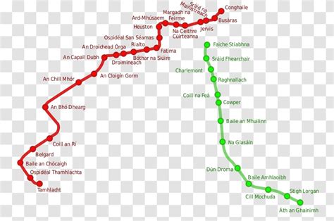 Dublin Luas Trolley Light Rail Transport Diagram Map Transparent Png